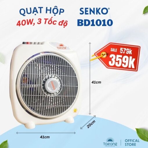 Quạt hộp tản gió SENKO BD 1010 40cm 40W - Hình ảnh 2