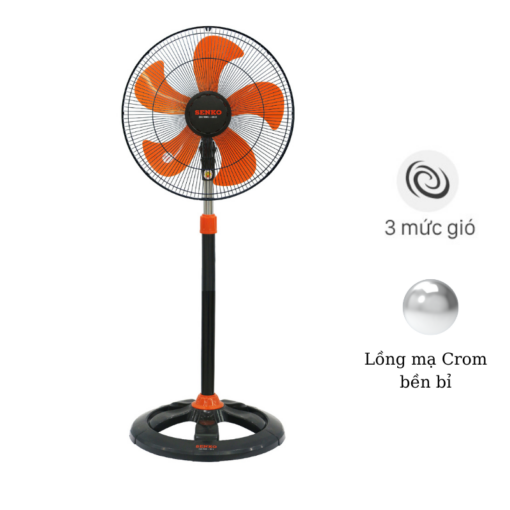 Quạt đứng Senko 5 cánh lồng mạ Crom DTS1609 60W