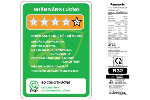 Điều hòa Panasonic 2 chiều Inverter 1 HP 1.5 HP 2 HP CU/CS-YZ9WKH-8 - Hình ảnh 5