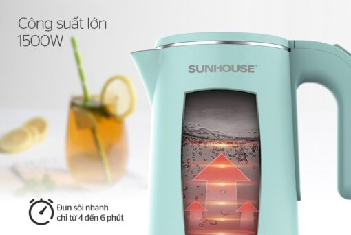 Ấm siêu tốc inox 2 lớp 1.8L SUNHOUSE SHD1351 - Hình ảnh 4