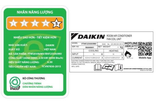 Điều hòa Daikin 2 chiều Inverter 1 HP 1.5 HP FTHF25VAVMV - Hình ảnh 3