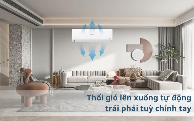 Cơ chế thổi gió trên Điều hòa Casper Inverter 1.5 HP GC-12IS35