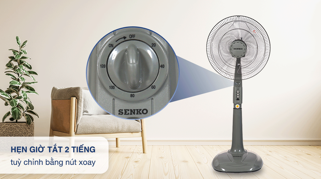 Quạt đứng Senko DH1600 - Hẹn giờ tắt