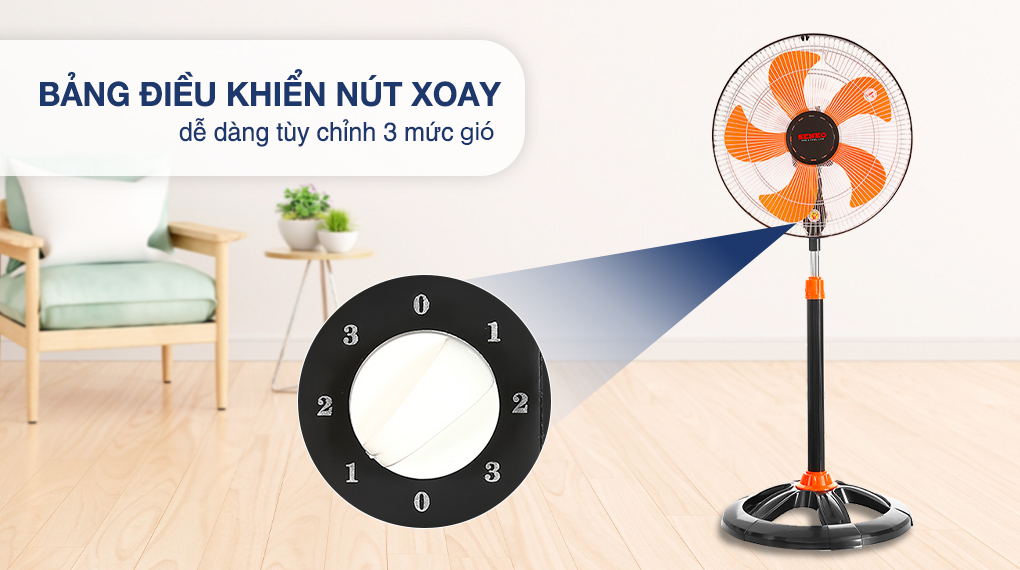 Quạt đứng Senko DTS1609 - Điều khiển