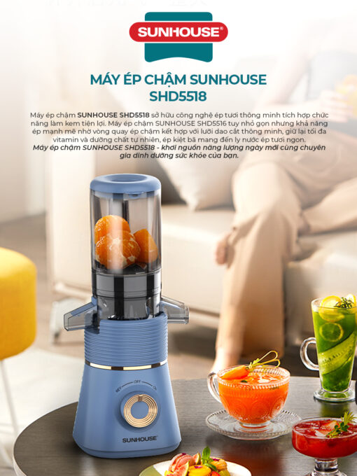 Máy ép chậm SUNHOUSE SHD5518 - Hình ảnh 5
