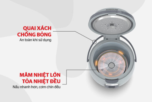 Nồi cơm điện 1.8L SUNHOUSE SHD8663G - Hình ảnh 5