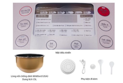 Nồi cơm điện tử 1.5L SUNHOUSE MAMA SHD8915 - Hình ảnh 3