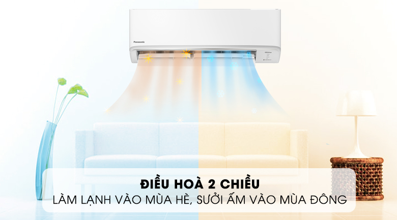 Điều hòa 2 chiều Panasonic Inverter 1 HP CU/CS-YZ9WKH-8-Có khả năng sưởi ấm vì thuộc dòng máy điều hòa 2 chiều