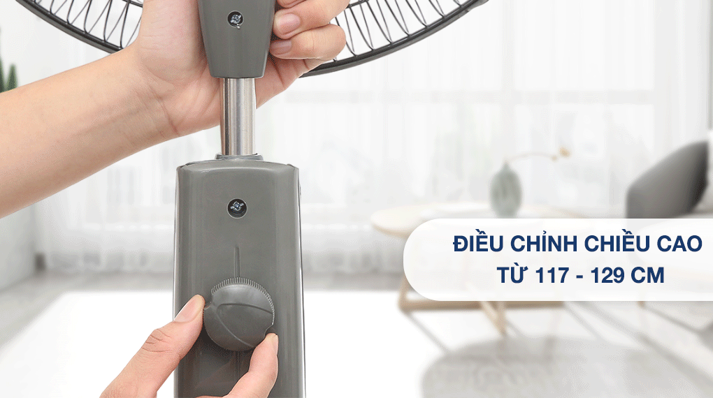 Quạt đứng Senko DR1608 - Điều chỉnh chiều cao