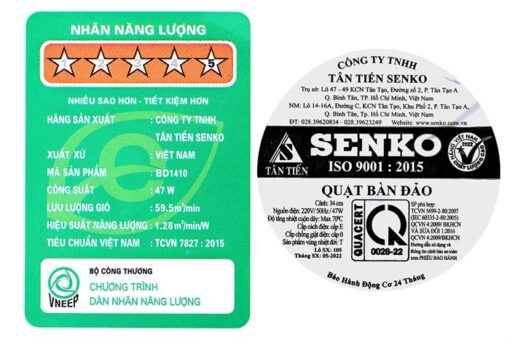 Quạt hộp Senko 3 cánh BD1410 47W - Hình ảnh 8