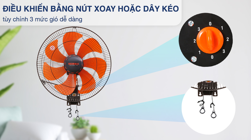 Quạt treo Senko TC1622 - Điều khiển