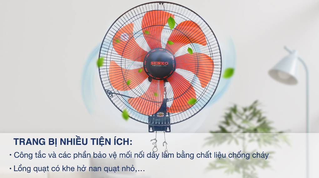 Quạt treo Senko TC1622 - Tiện ích