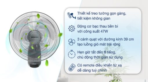 Quạt treo điều khiển từ xa SENKO TR 1628 47W - Hình ảnh 2