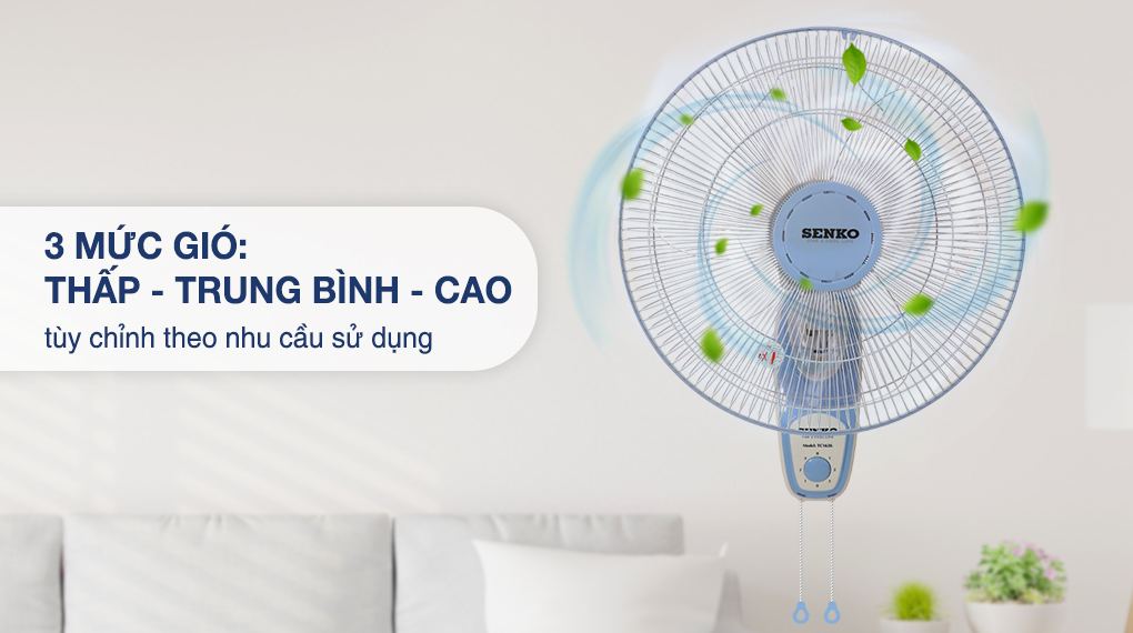 Quạt treo Senko TC1626 - mức gió