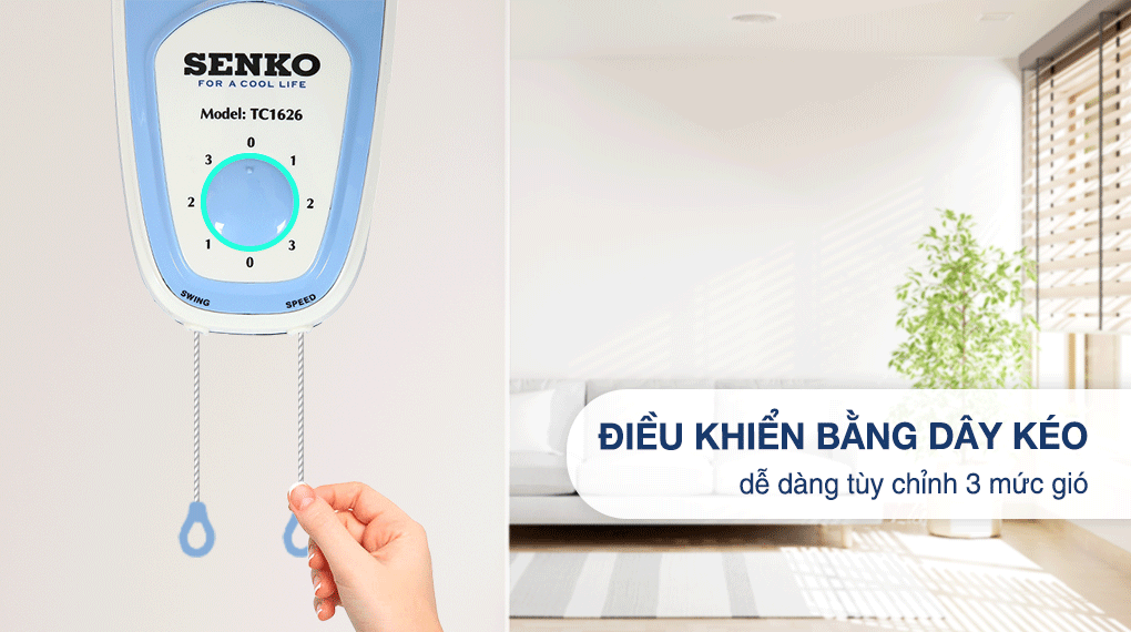 Quạt treo Senko TC1626 - Điều khiển