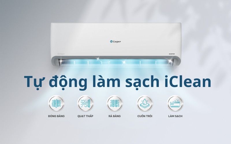 Chế độ tự làm sạch trên Điều hòa Casper Inverter 1.5 HP GC-12IS35