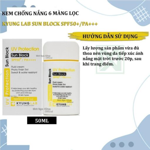 Kem Chống Nắng 6 Màng Lọc, Nâng Tone Kyung Lab UV Protection Sun Block 50ml 95135 - Hình ảnh 3