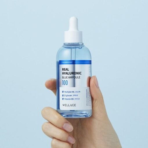 Tinh chất Wellage Real Hyaluronic Blue Ampoule 100 75ml, cấp ẩm dịu da P4724 - Hình ảnh 6
