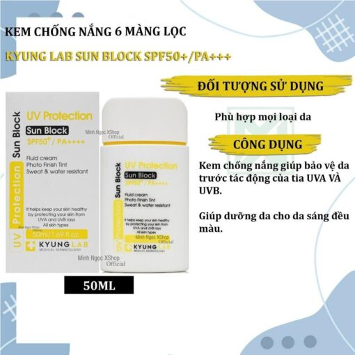 Kem Chống Nắng 6 Màng Lọc, Nâng Tone Kyung Lab UV Protection Sun Block 50ml 95135 - Hình ảnh 2