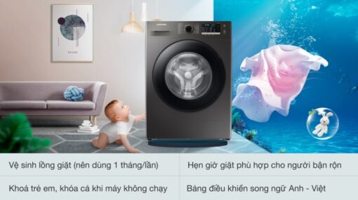 Máy giặt Samsung Inverter 9.5 kg WW95TA046AX/SV