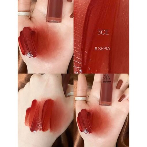Son Kem 3CE Blur Water Tint Sepia Lì Mềm Mượt Môi 4.6g
