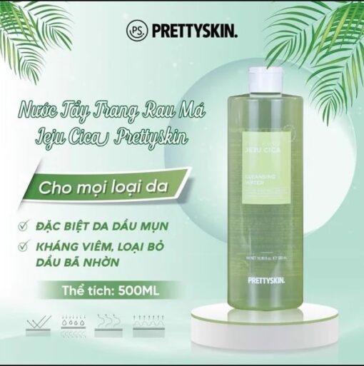 ​​Nước Tẩy Trang PrettySkin The Pure Jeju Cica Cleansing Water 500ml