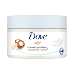 Tẩy Tế Bào Chết Body Dove Creme Dusch Peeling Macadamia & Reismilch 225ml