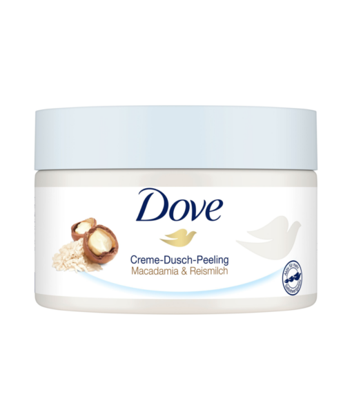 Tẩy Tế Bào Chết Body Dove Creme Dusch Peeling Macadamia & Reismilch 225ml