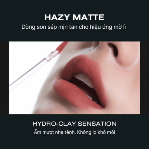 Son kem bùn mịn lì 3CE Hazy Lip Clay nắp bạc 4g N3660 - Hình ảnh 6