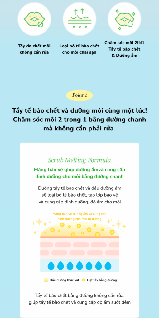 Mặt Nạ Ngủ Môi Tẩy Tế Bào Chết Tocobo Lemon Sugar Scrub Lip Mask 20ml P4931 - Hình ảnh 5