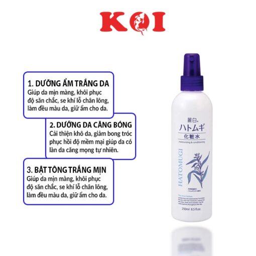 Lotion Xịt Phun Sương Hatomugi Ý Dĩ Dưỡng Ẩm, Làm Sáng Da 250ml N3461 - Hình ảnh 4