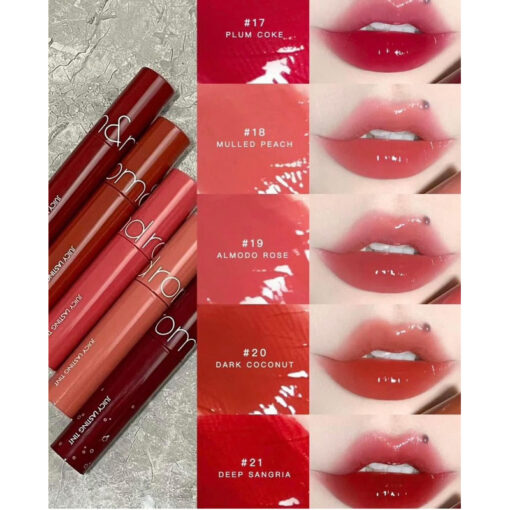 Son Tint lì Romand Juicy Lasting bóng cho môi căng mọng Hàn Quốc 5.5g P4406 - Hình ảnh 5