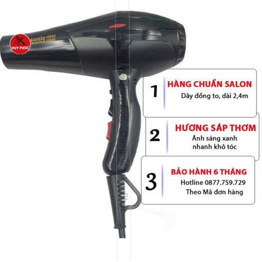 Máy sấy tóc Panasonicc 6680 2300W công suất lớn dùng cho salon - Hình ảnh 2