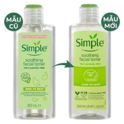 Nước Hoa Hồng Simple Làm Dịu Da & Cấp Ẩm 200ml Kind to Skin Soothing Facial Toner