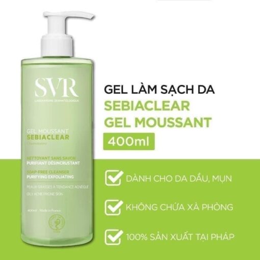Sữa Rửa Mặt SVR Sebiaclear Gel Moussant 400ml 22320 - Hình ảnh 4
