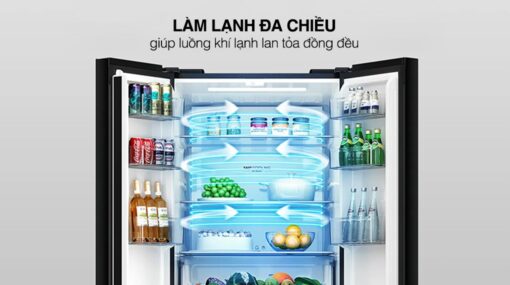 Tủ lạnh Aqua Inverter 410 lít Multi Door AQR-M466XA(GB) - Đen - Mặt gương - Hình ảnh 13