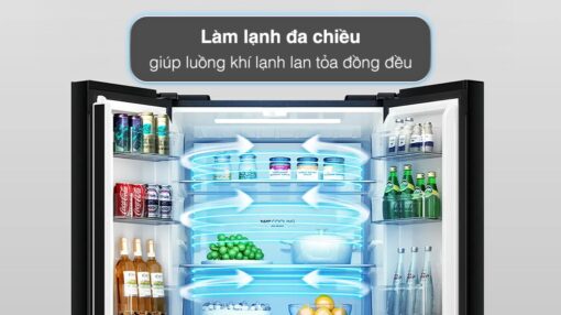 Tủ lạnh Aqua Inverter 410 lít Multi Door AQR-M466XA(CBC) Đen Xám Mặt thép - Hình ảnh 13