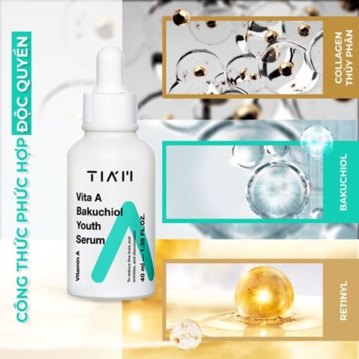 Tinh Chất Serum Dưỡng Ẩm, Giảm Vết Nhăn & Ngăn Ngừa Lão Hóa Tiam Vita A 40ml P4620 - Hình ảnh 4