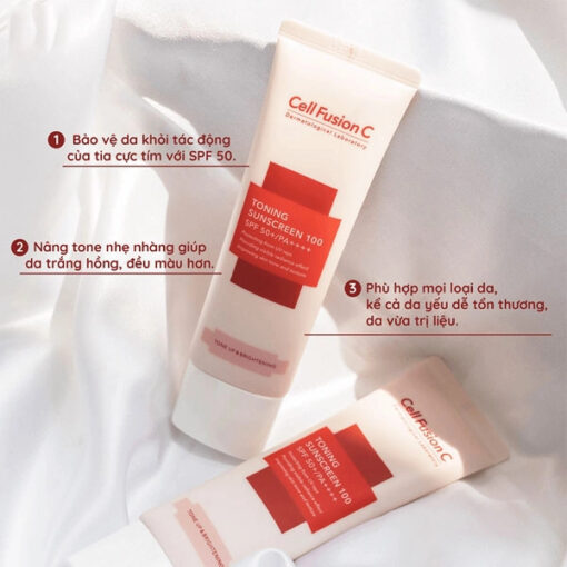 Kem Chống Nắng CELL FUSION C 100 SPF50+ PA +++ Hàn Quốc Dưỡng Trắng và Nâng Tone cho mọi loại da 50g - Hình ảnh 12