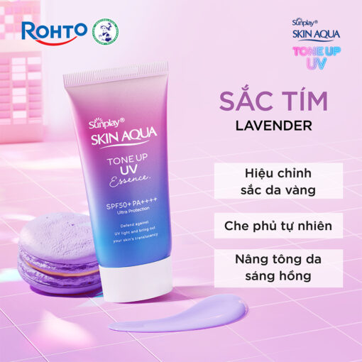 Tinh Chất Chống Nắng Skin Aqua Tone Up UV Essence Tím 80g (Mẫu Mới) P4581 - Hình ảnh 5