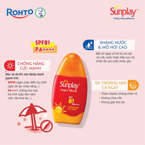 Sữa Chống Nắng Sunplay Bảo Vệ Vượt Trội SPF81 PA++++ 70g - Hình ảnh 2