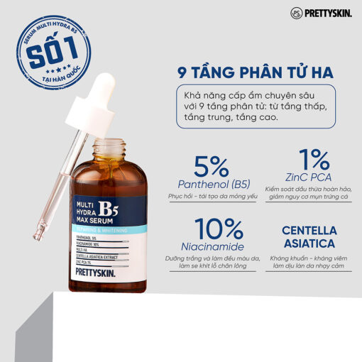 Tinh chất Pretty Skin Multi Hydra B5 Max Serum cho da dầu - Hình ảnh 3
