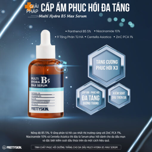 Tinh chất Pretty Skin Multi Hydra B5 Max Serum cho da dầu - Hình ảnh 5