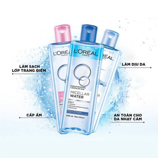 Nước Tẩy Trang L'Oreal Micellar Water Làm Sạch Sâu Trang Điểm 400ml - Hình ảnh 6
