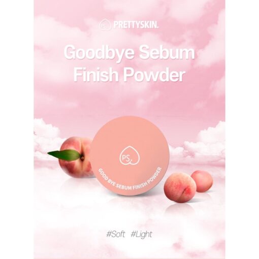 Phấn Bột Kiềm Dầu Prettyskin Good Bye Sebum Finish Power Plus+ Peach 02017 - Hình ảnh 2
