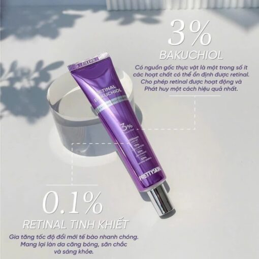 3 size Kem Dưỡng Tái Tạo, Phục Hồi, Trẻ Hòa Làn Da Prettyskin Retinal Bakuchiol Amazing Night Cream – 10ml - Hình ảnh 3