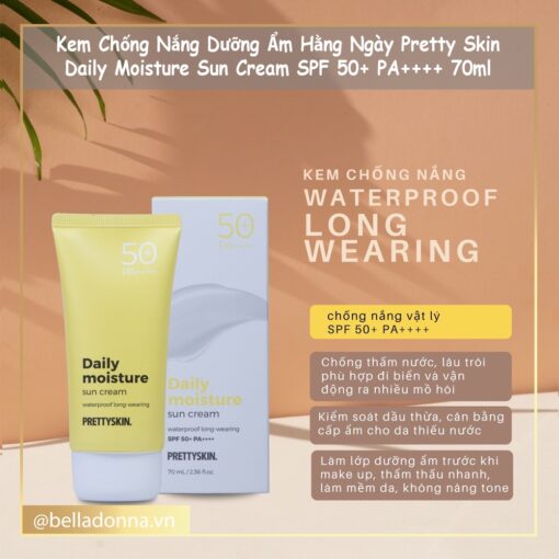 Kem Chống Nắng Dưỡng Ẩm Hằng Ngày PrettySkin Daily Moisture Sun Cream SPF 50+ PA++++ 70ml 92932 - Hình ảnh 2