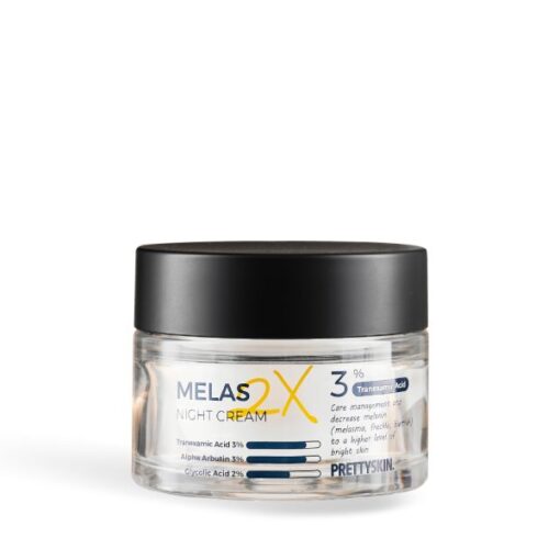 Kem Dưỡng Trắng Mờ Thâm Nám Ban Đêm Prettyskin Melas 2X Night Cream