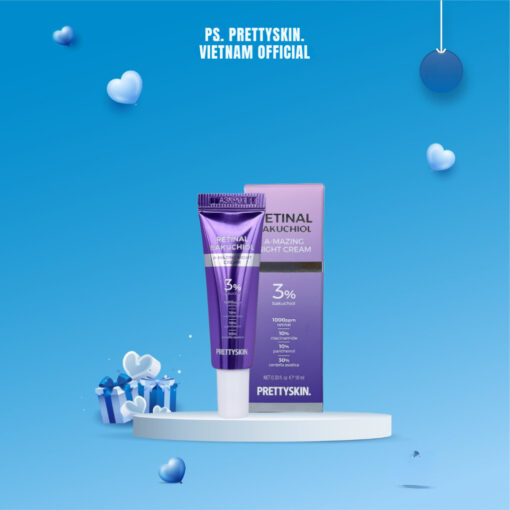 3 size Kem Dưỡng Tái Tạo, Phục Hồi, Trẻ Hòa Làn Da Prettyskin Retinal Bakuchiol Amazing Night Cream – 10ml - Hình ảnh 4