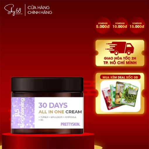 Kem dưỡng Prettyskin 30 Days B5 Brightening tím - Hình ảnh 3
